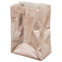 Original 1977 Tapio Wirkkala Mini "Paper Bag" Ceramic Vase for Rosenthal