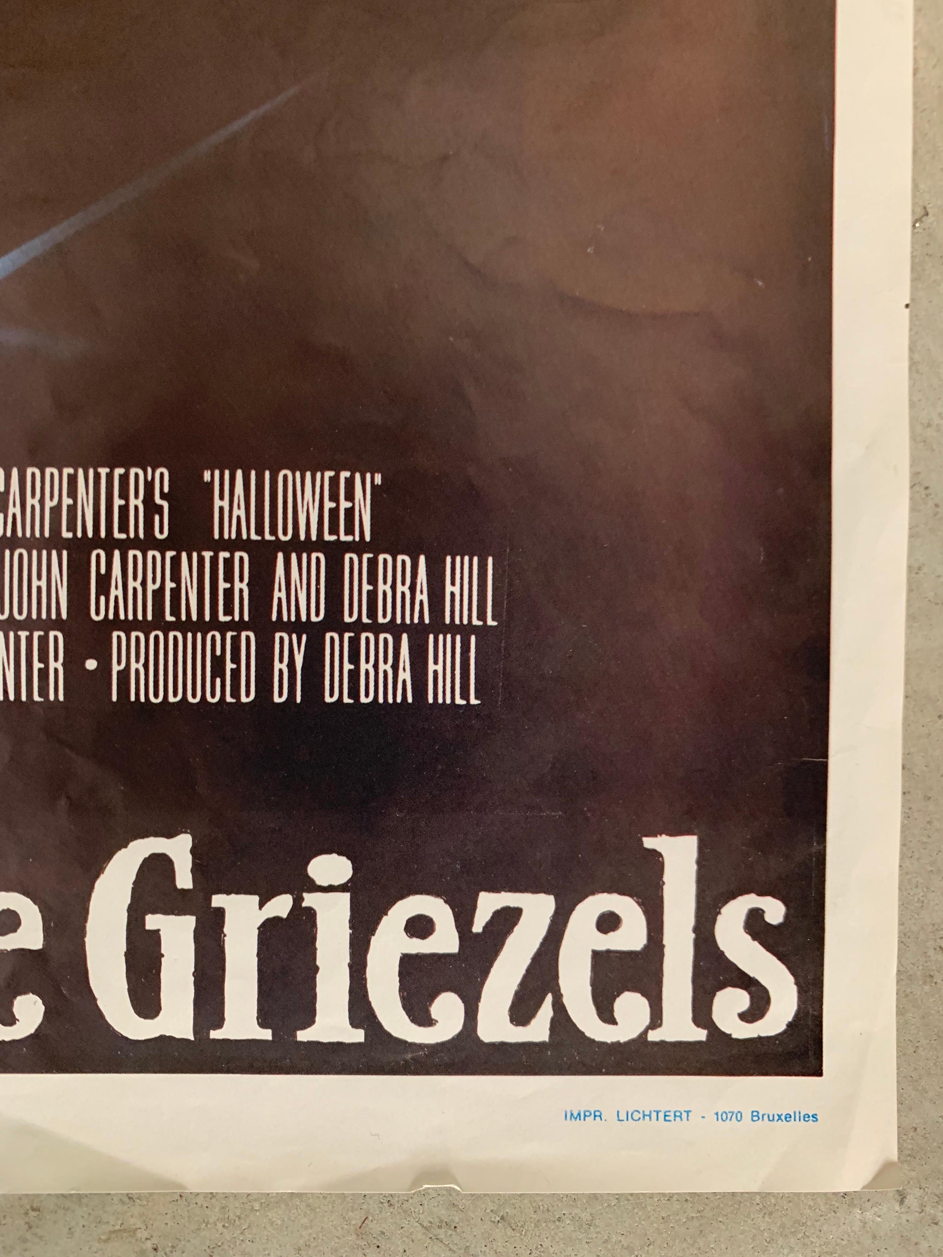 Belgian Original 1978 Halloween Film Poster, Belgium, John Carpenter, Jamie Lee Curtis