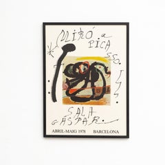 Original Joan Miró 1978 "Miró a Picasso" Ausstellungsplakat - Barcelona