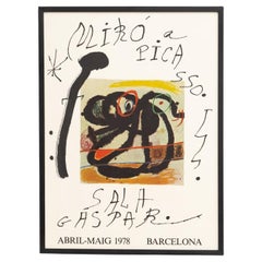 Original Joan Miró 1978 "Miró a Picasso" Ausstellungsplakat - Barcelona
