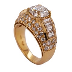 Original 1979 BULGARI 2.04 Carat GIA Certified E color Diamond Trombino Ring