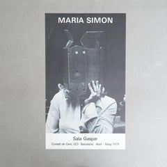1979 Exhibition Poster by María Simón, Mid-Century Modern, Spain