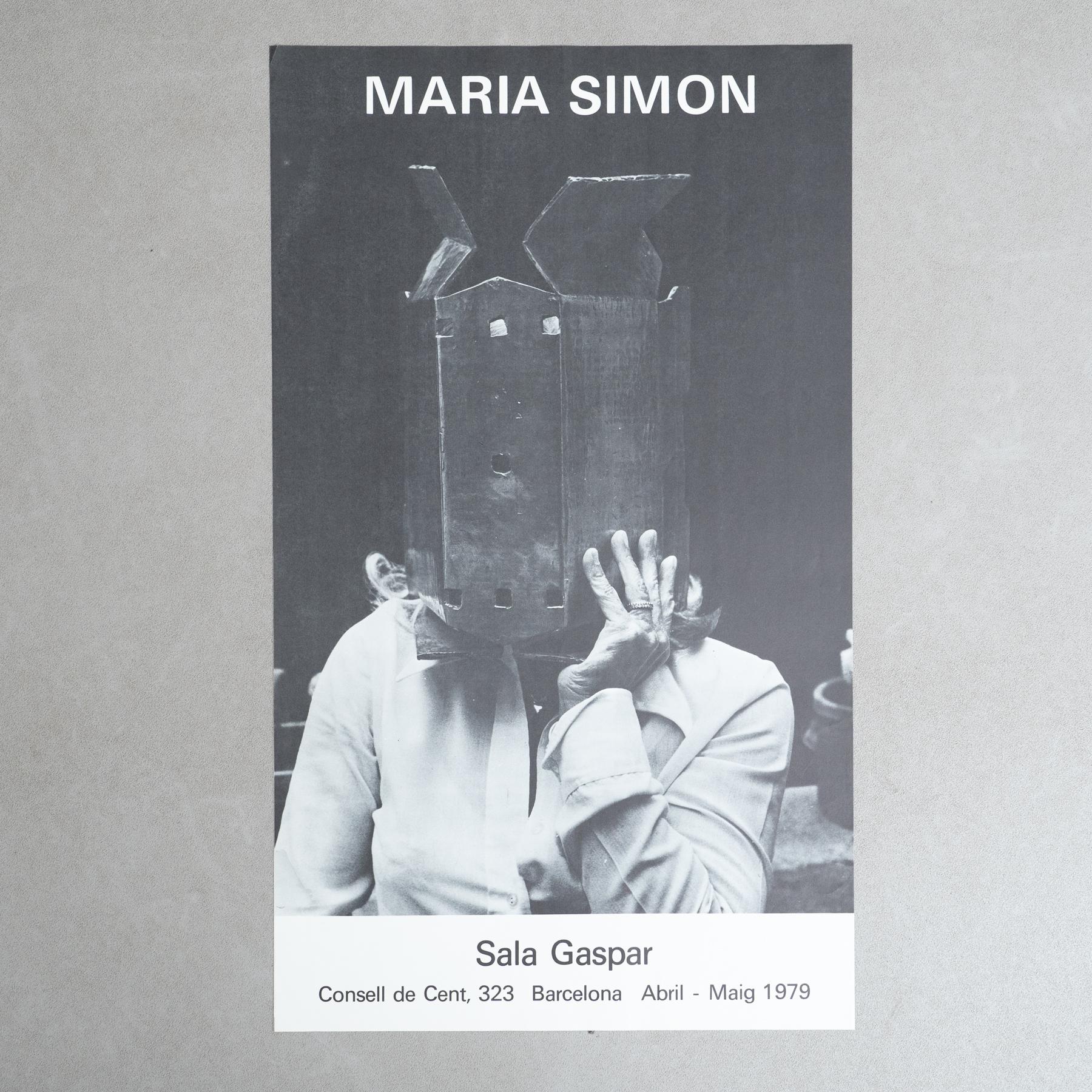 Original 1979 Ausstellungsplakat von María Simón - Sala Gaspar, Barcelona

Künstlerin: María Simón

Ausstellung: Sala Gaspar, Barcelona

Jahr: 1979

Abmessungen: 66 x 44,5 cm

Zustand: Guter Vintage-Zustand mit kleinen altersbedingten Mängeln und