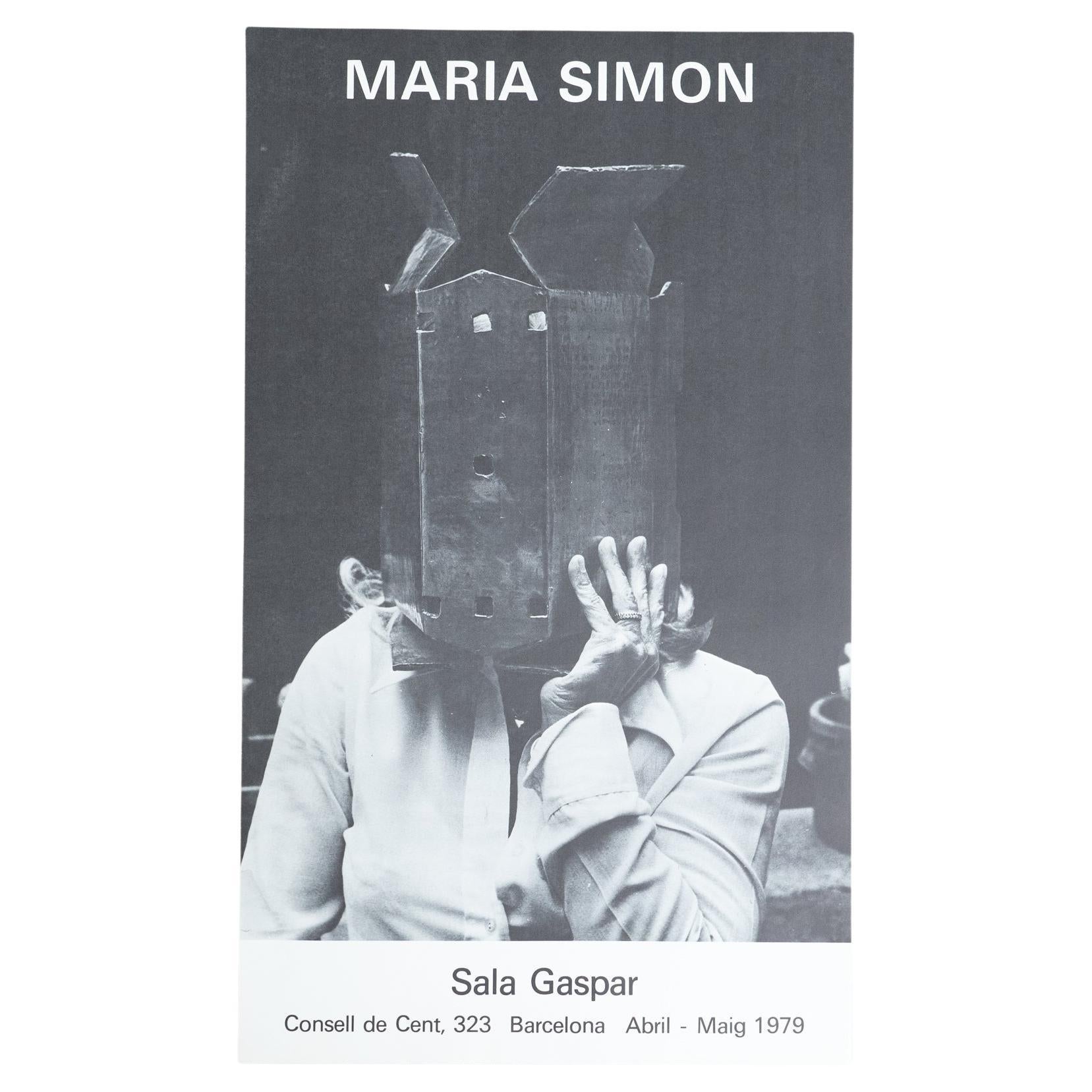 Original 1979 Exhibition Poster by María Simón