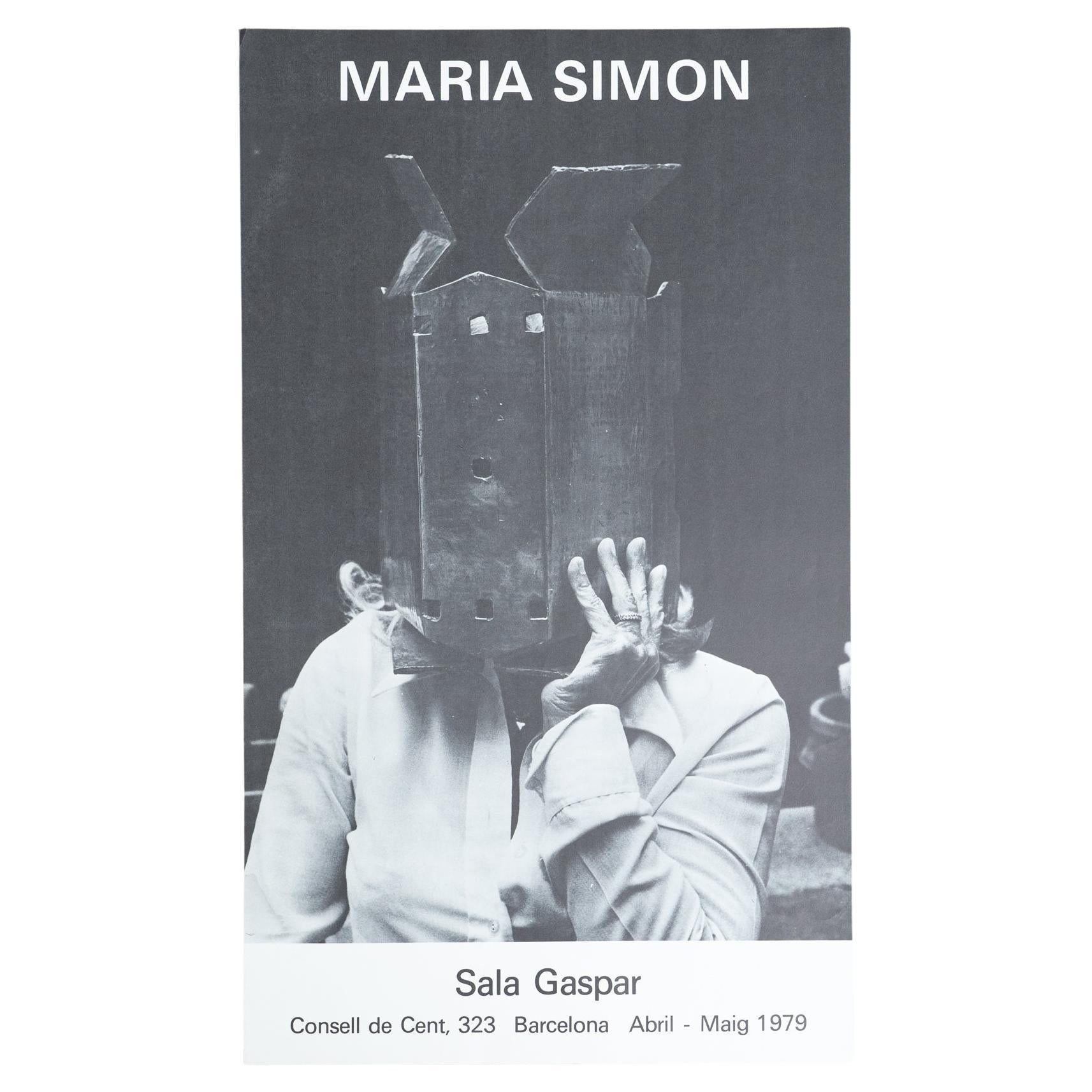 Original 1979 Exhibition Poster by María Simón