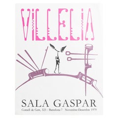 Original 1979 Exhibition Poster by Moisès Villèlia – Sala Gaspar, Barcelona