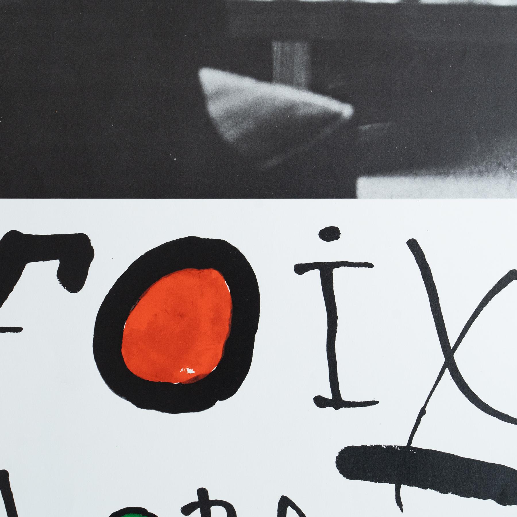 Affiche originale d'Artema de 1980 avec Sert, Foix, Llorens, Miró et Artigas en vente 4