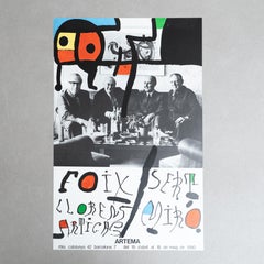 Original 1980 Artema Poster Featuring Sert, Foix, Llorens, Miró, and Artigas