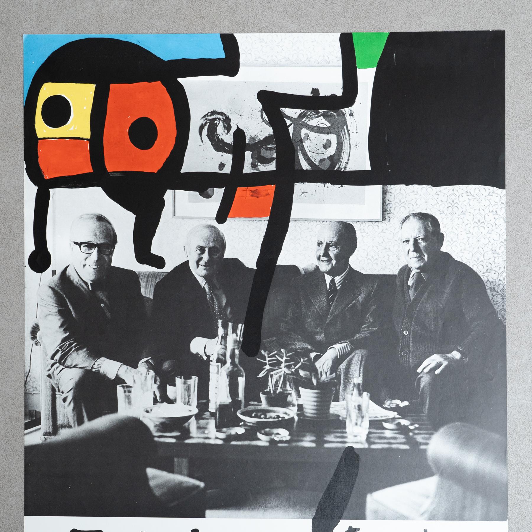 Affiche originale d'Artema de 1980 avec Sert, Foix, Llorens, Miró et Artigas Bon état - En vente à Barcelona, ES