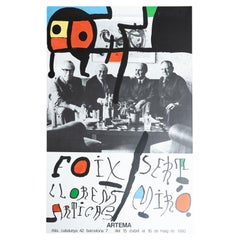 Original 1980 Artema Poster Featuring Sert, Foix, Llorens, Miró, and Artigas