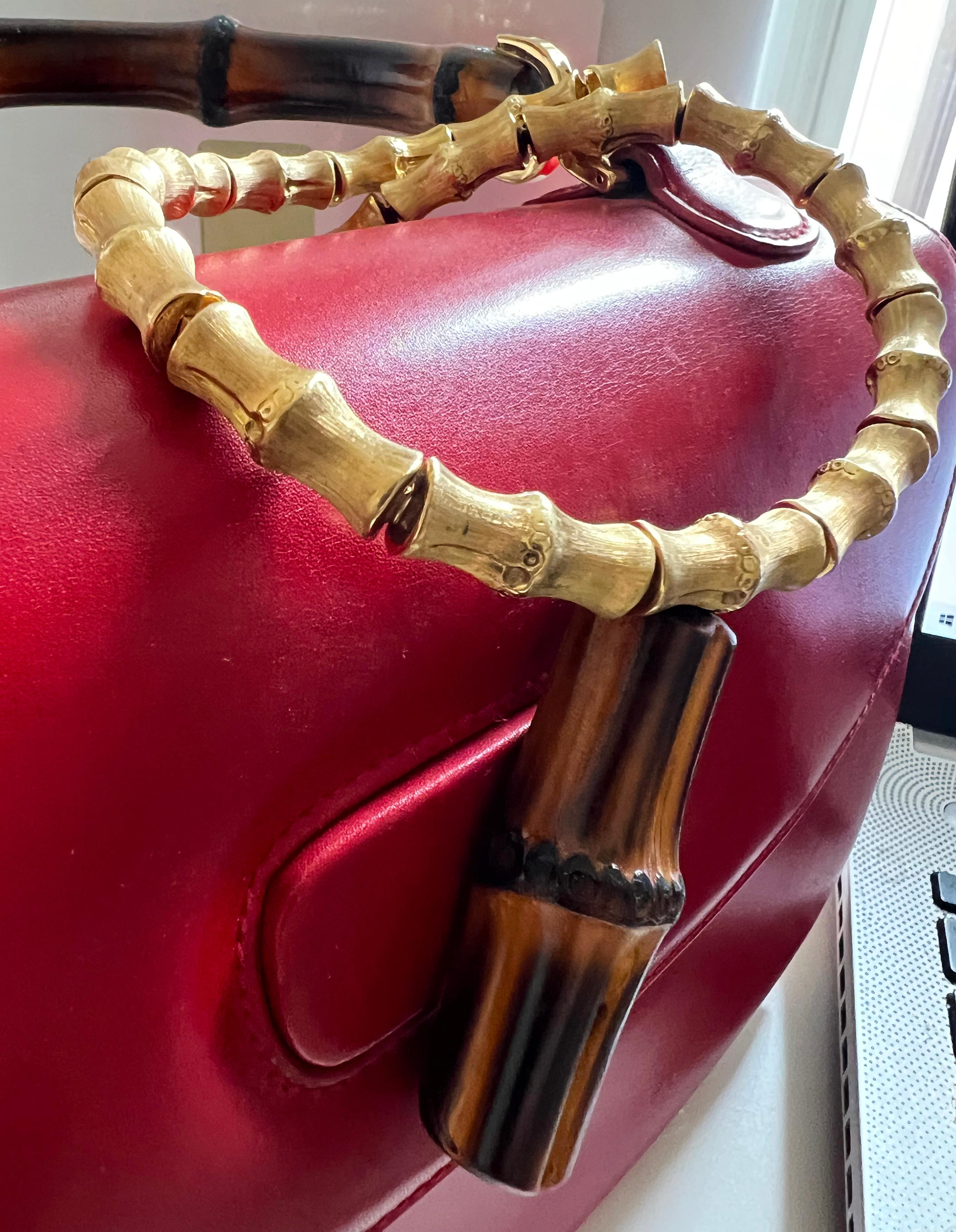 Original 1980 Gucci New York  18Kt Yellow Gold Bamboo Necklace  For Sale 5