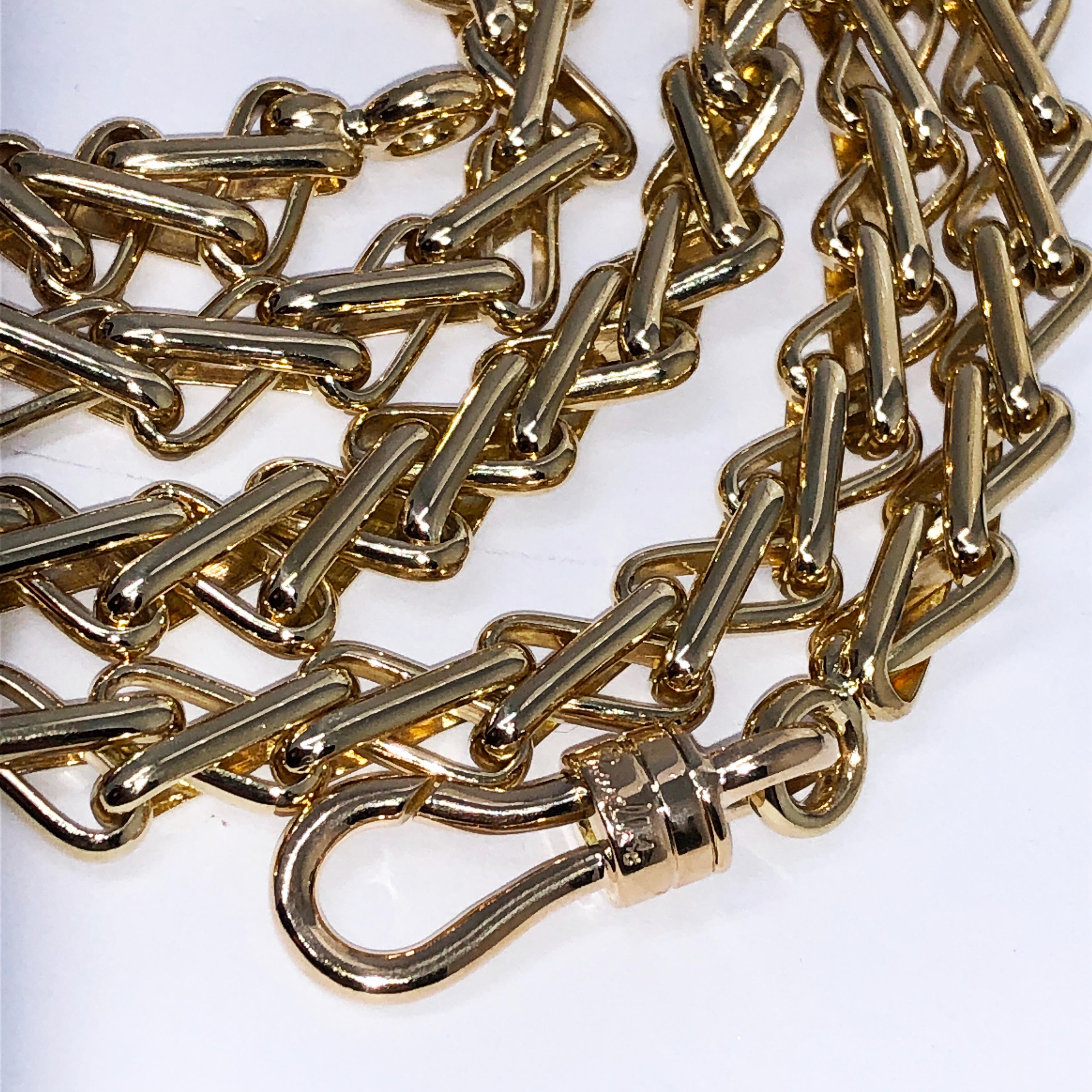 Modern Original 1980 One-of-a-Kind Pomellato 18K Solid Yellow Gold Long Chain Necklace