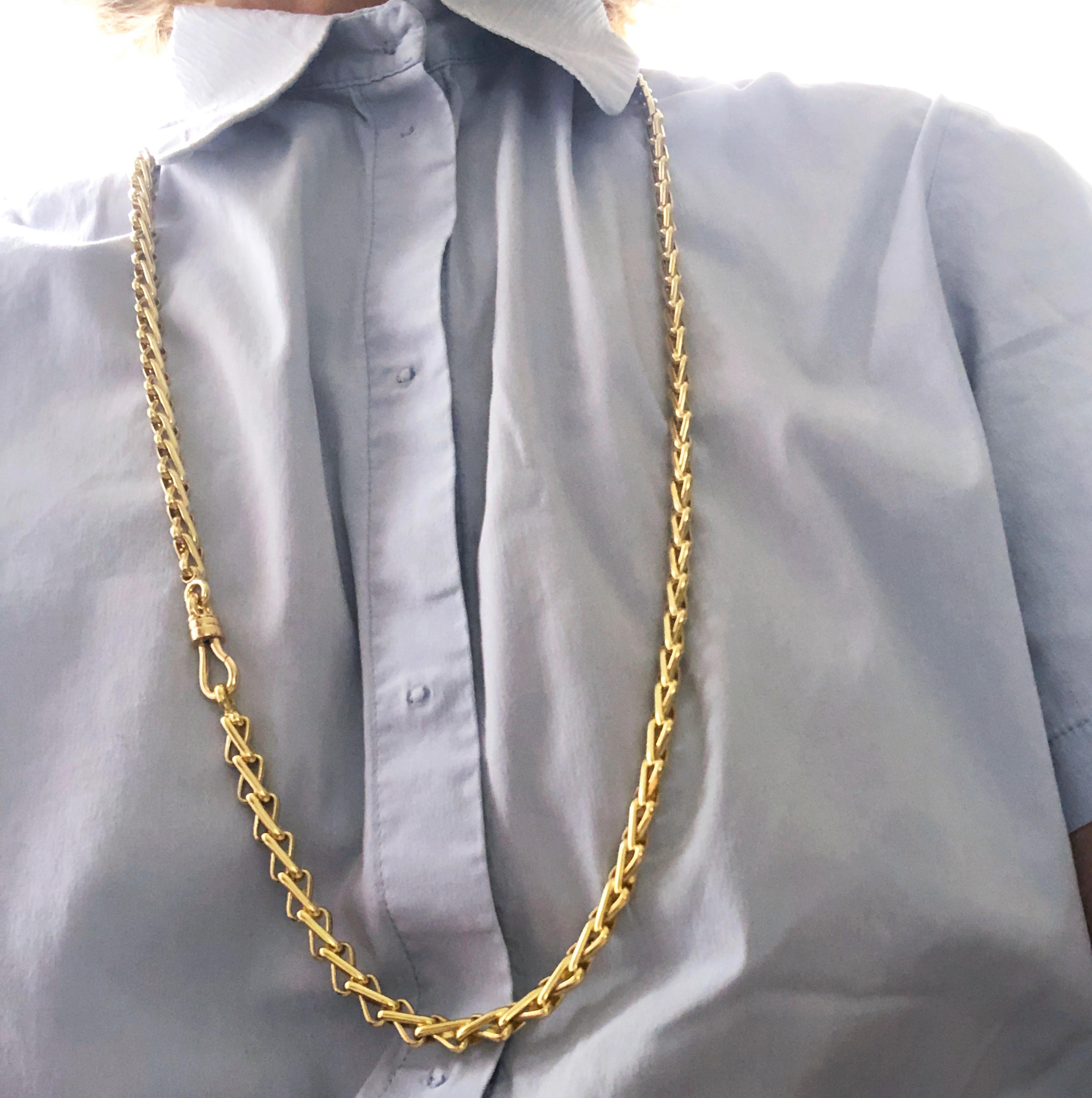Original 1980 One-of-a-Kind Pomellato 18K Solid Yellow Gold Long Chain Necklace 2