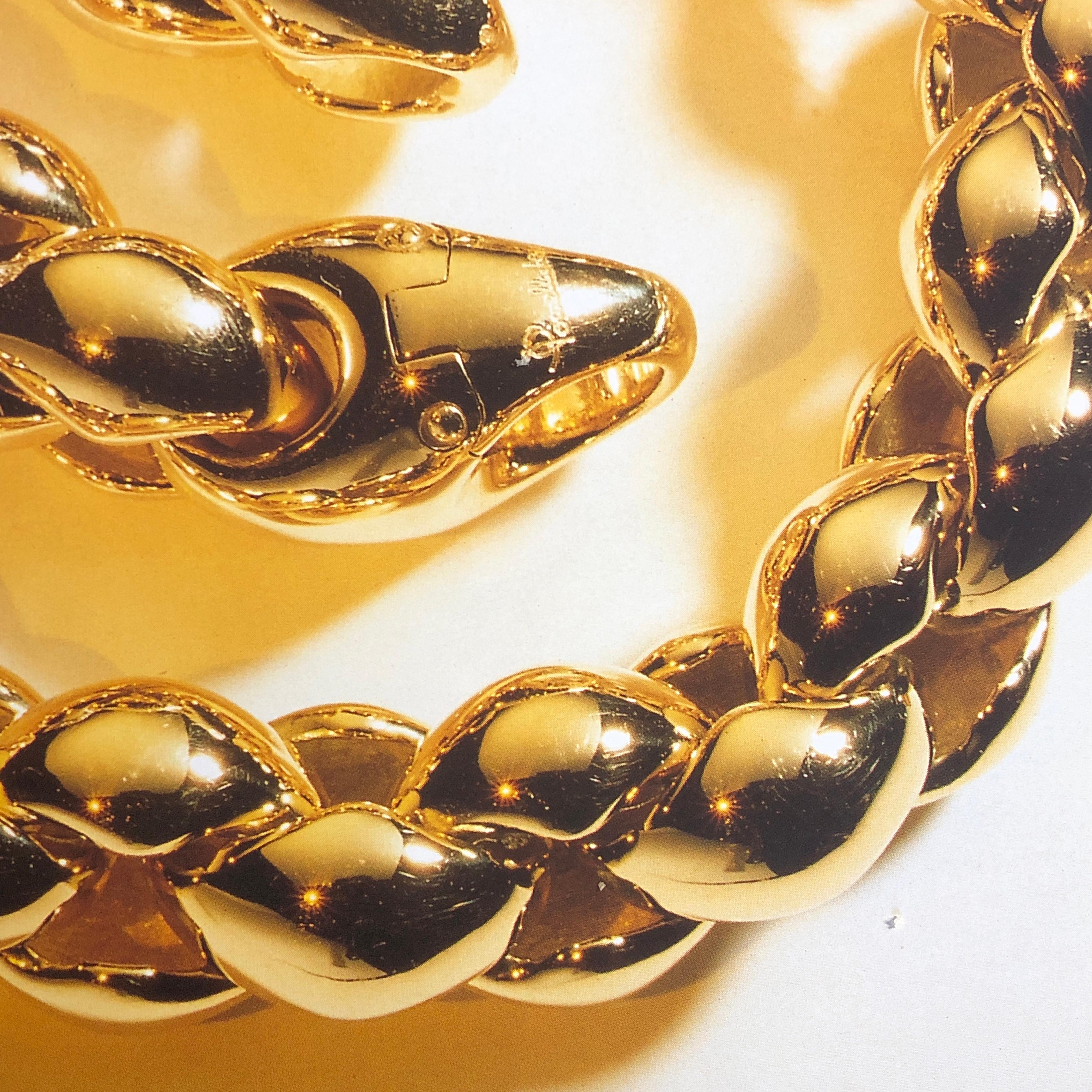 Einzigartige Pomellato Grani di Riso Halskette aus massivem Gelbgold, 1994 (Moderne)