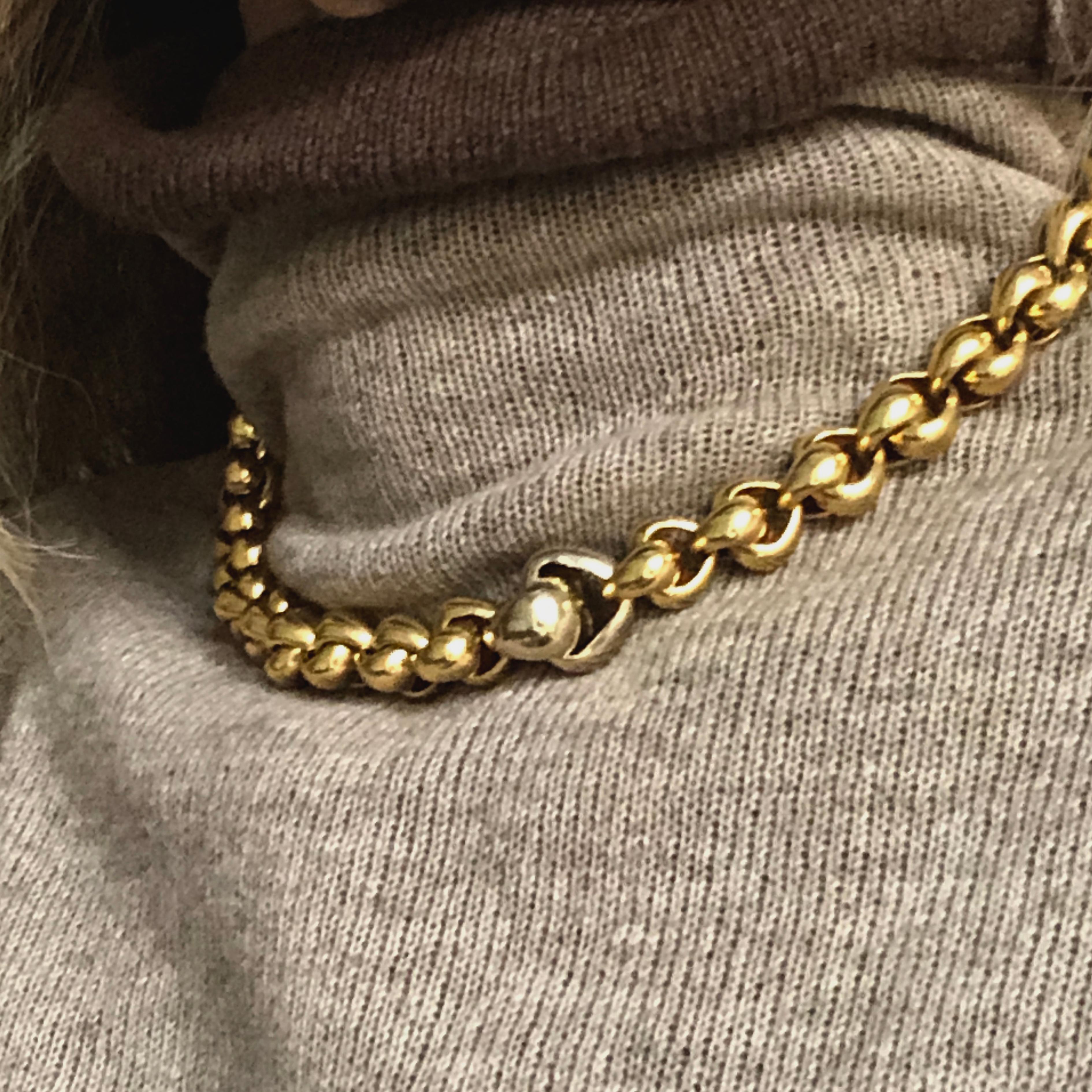 Einzigartige Pomellato Grani di Riso Halskette aus massivem Gelbgold, 1994 1