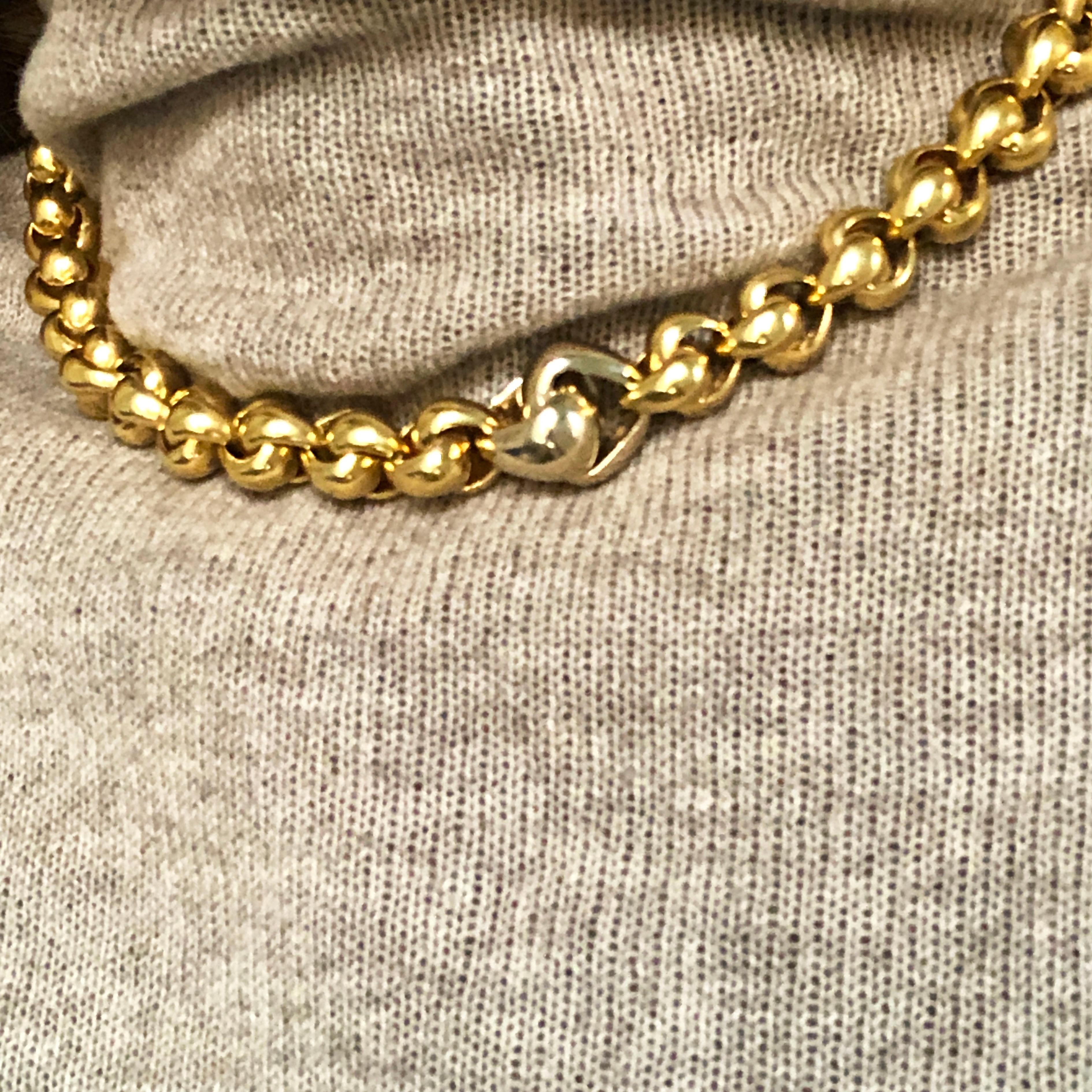 Einzigartige Pomellato Grani di Riso Halskette aus massivem Gelbgold, 1994 3