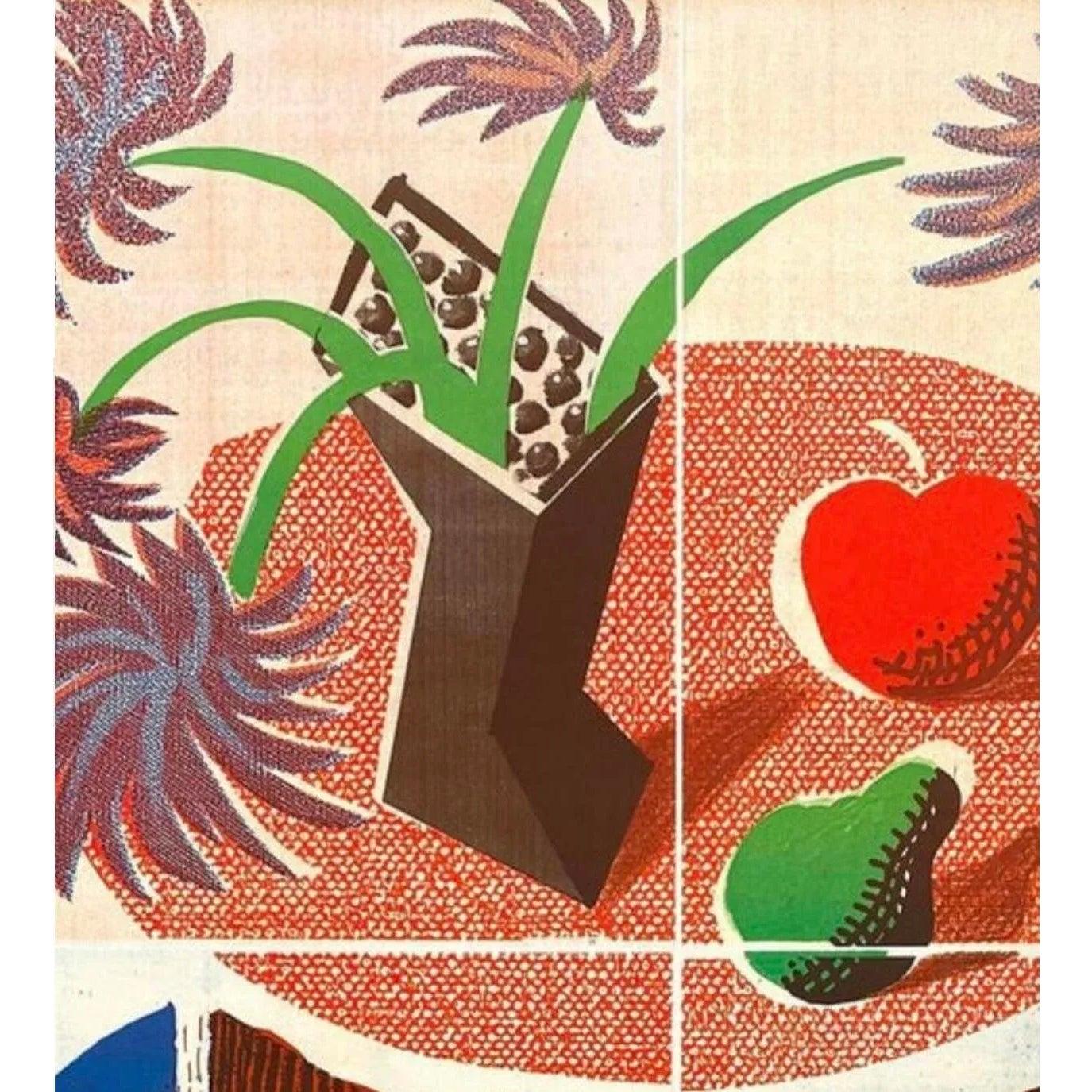 British Original 1980s David Hockney Museum Exhibition Lithograph Poster Fiesta '88 For Sale