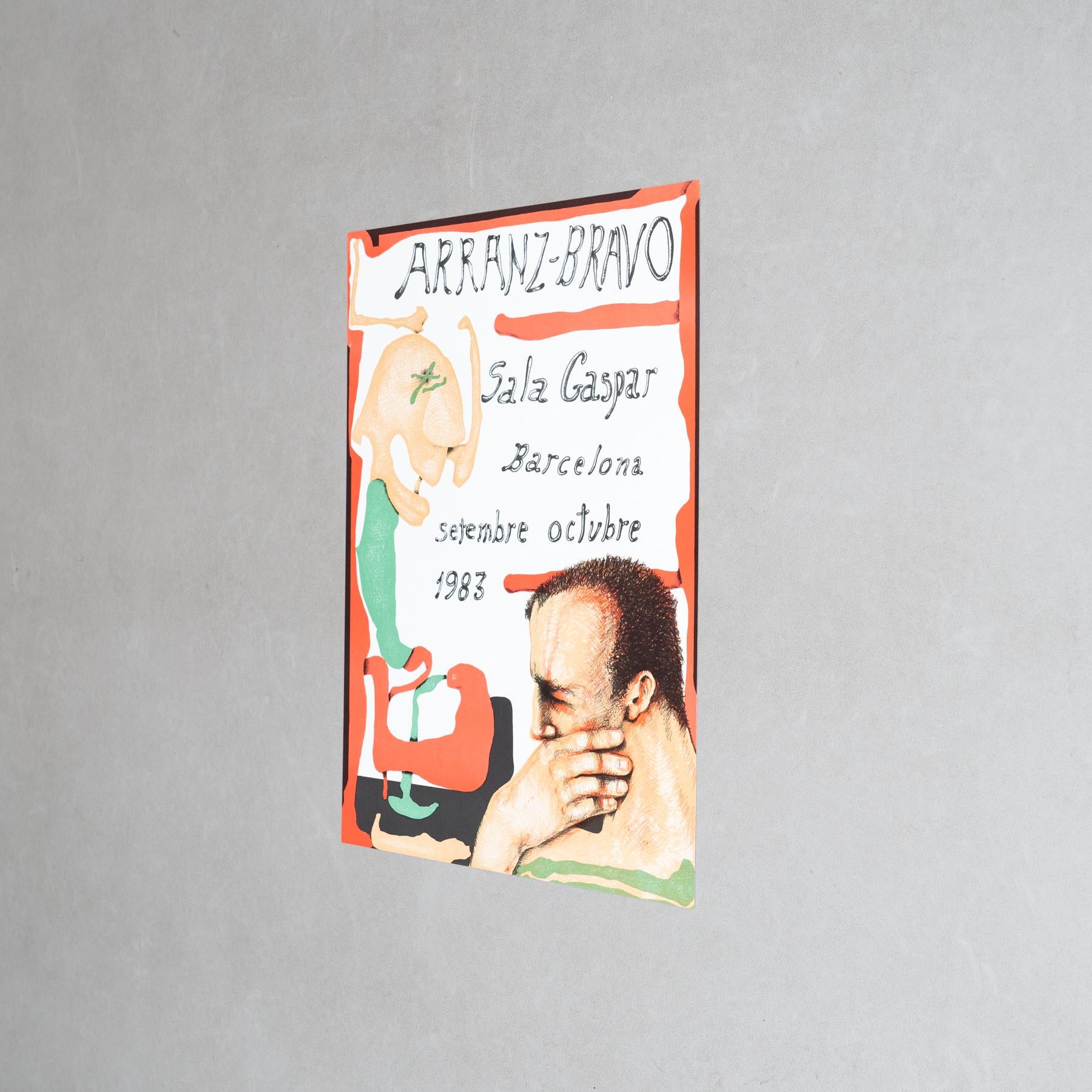 Cartel original de exposición de 1983 de Eduardo Arranz-Bravo - Sala Gaspar, Barcelona Moderno de mediados de siglo en venta