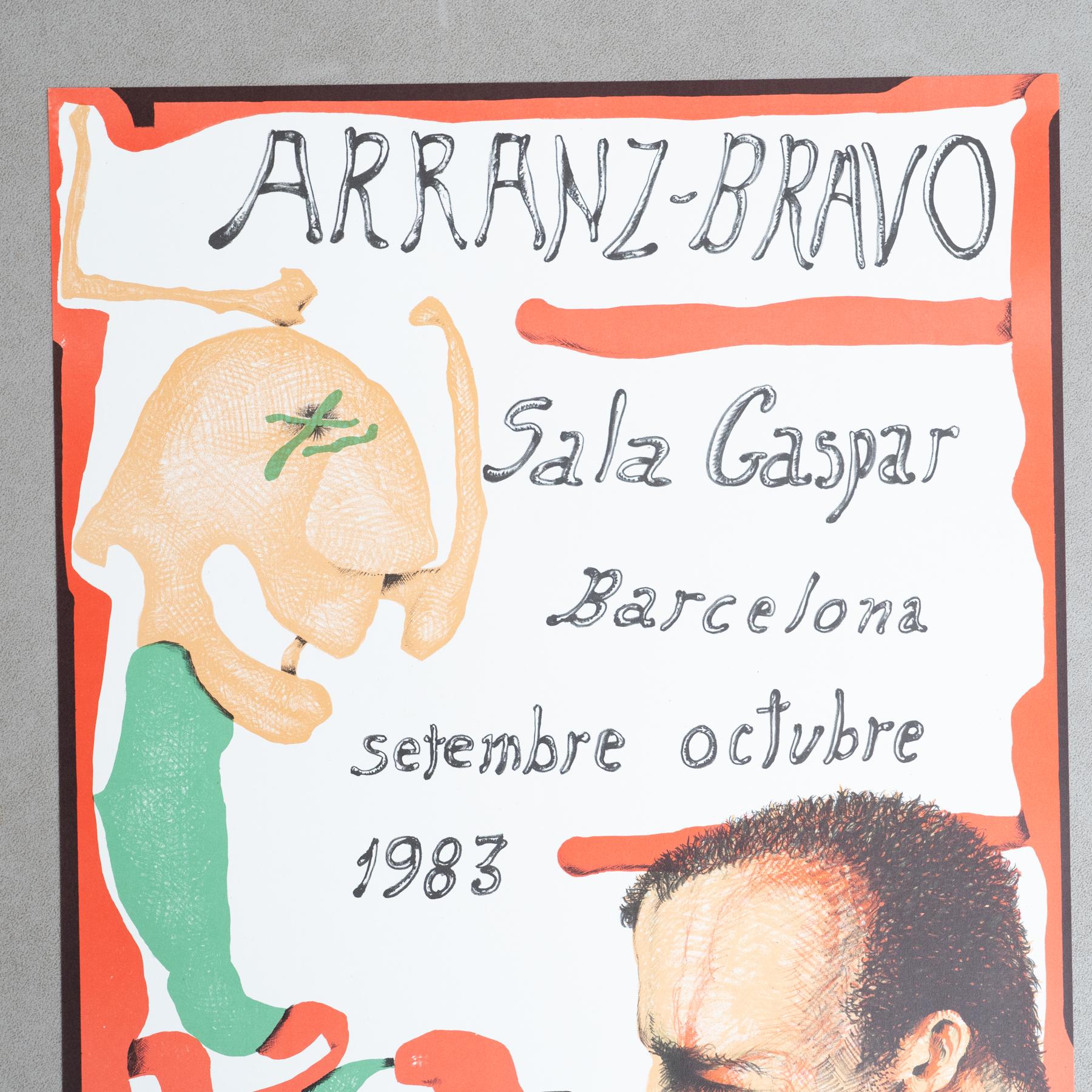 Cartel original de exposición de 1983 de Eduardo Arranz-Bravo - Sala Gaspar, Barcelona Español en venta