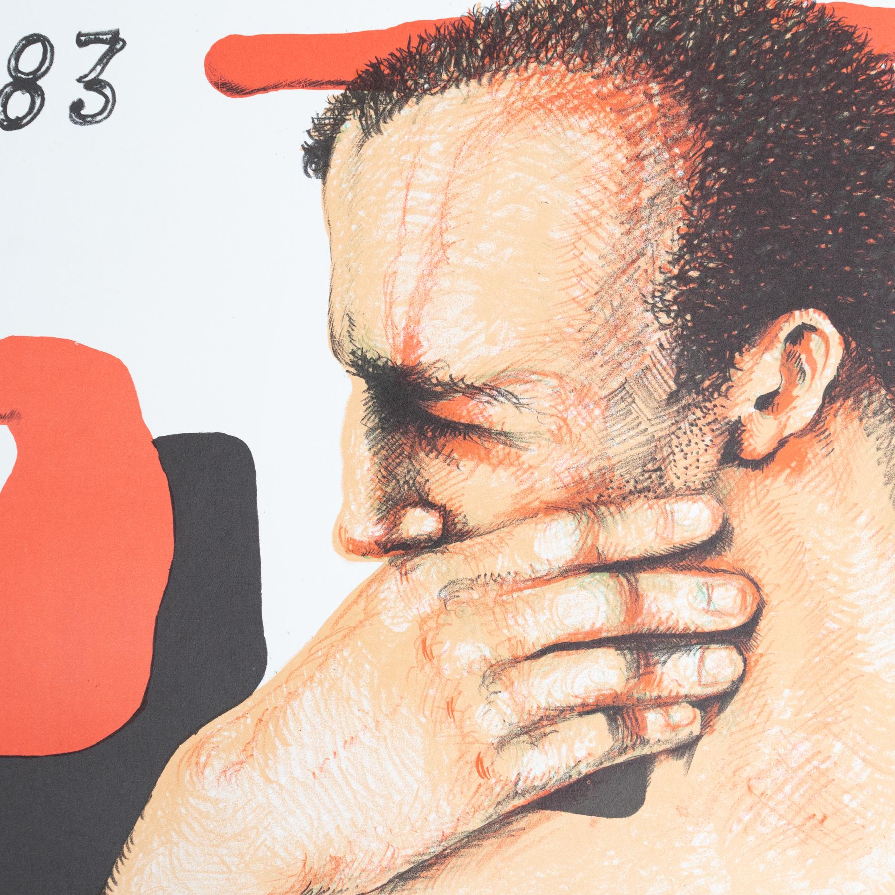 Cartel original de exposición de 1983 de Eduardo Arranz-Bravo - Sala Gaspar, Barcelona Papel en venta
