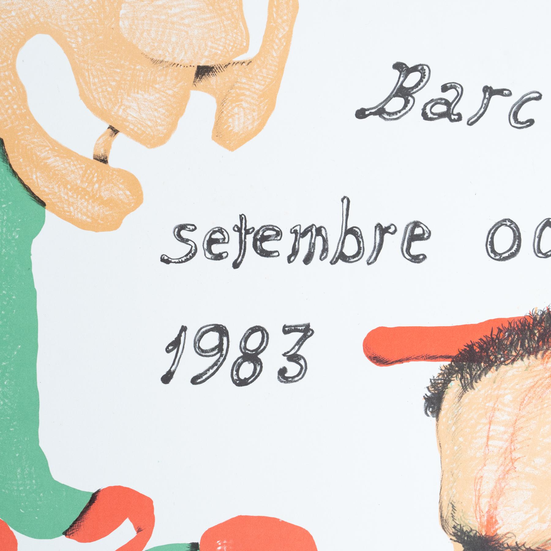 Cartel original de exposición de 1983 de Eduardo Arranz-Bravo - Sala Gaspar, Barcelona en venta 1