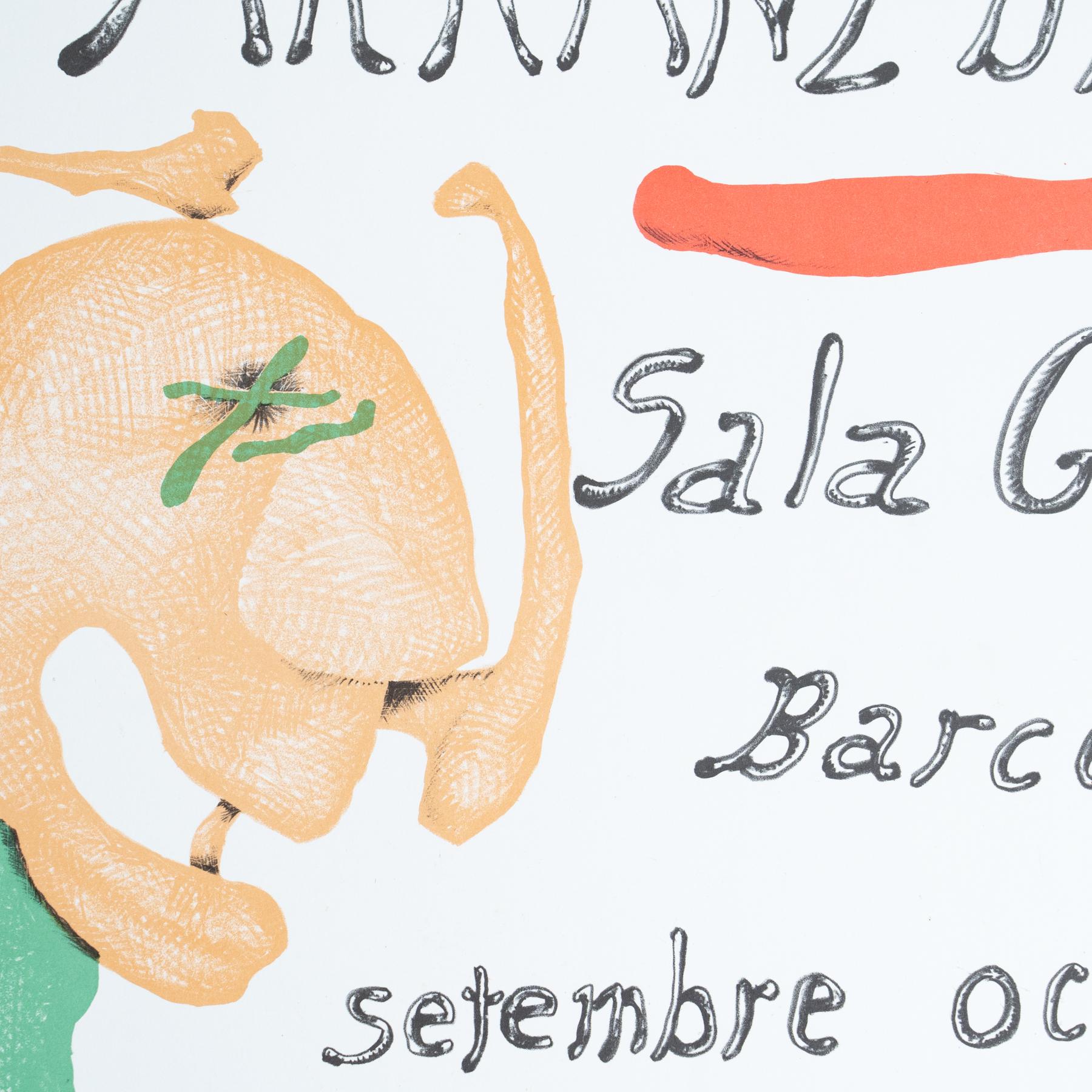 Cartel original de exposición de 1983 de Eduardo Arranz-Bravo - Sala Gaspar, Barcelona en venta 2