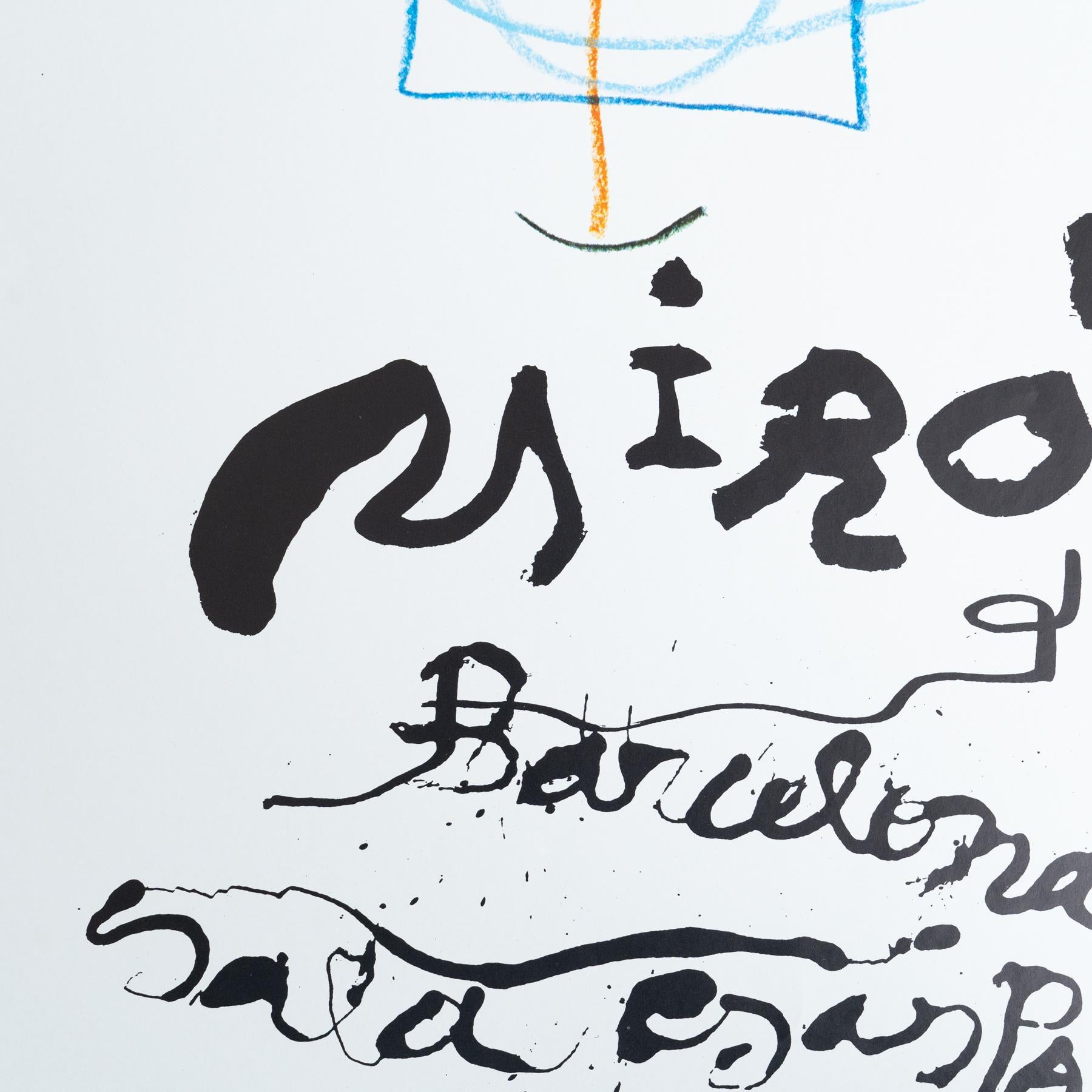 Late 20th Century Original 1983 Exhibition Poster by Joan Miró – Sala Gaspar, Barcelona For Sale