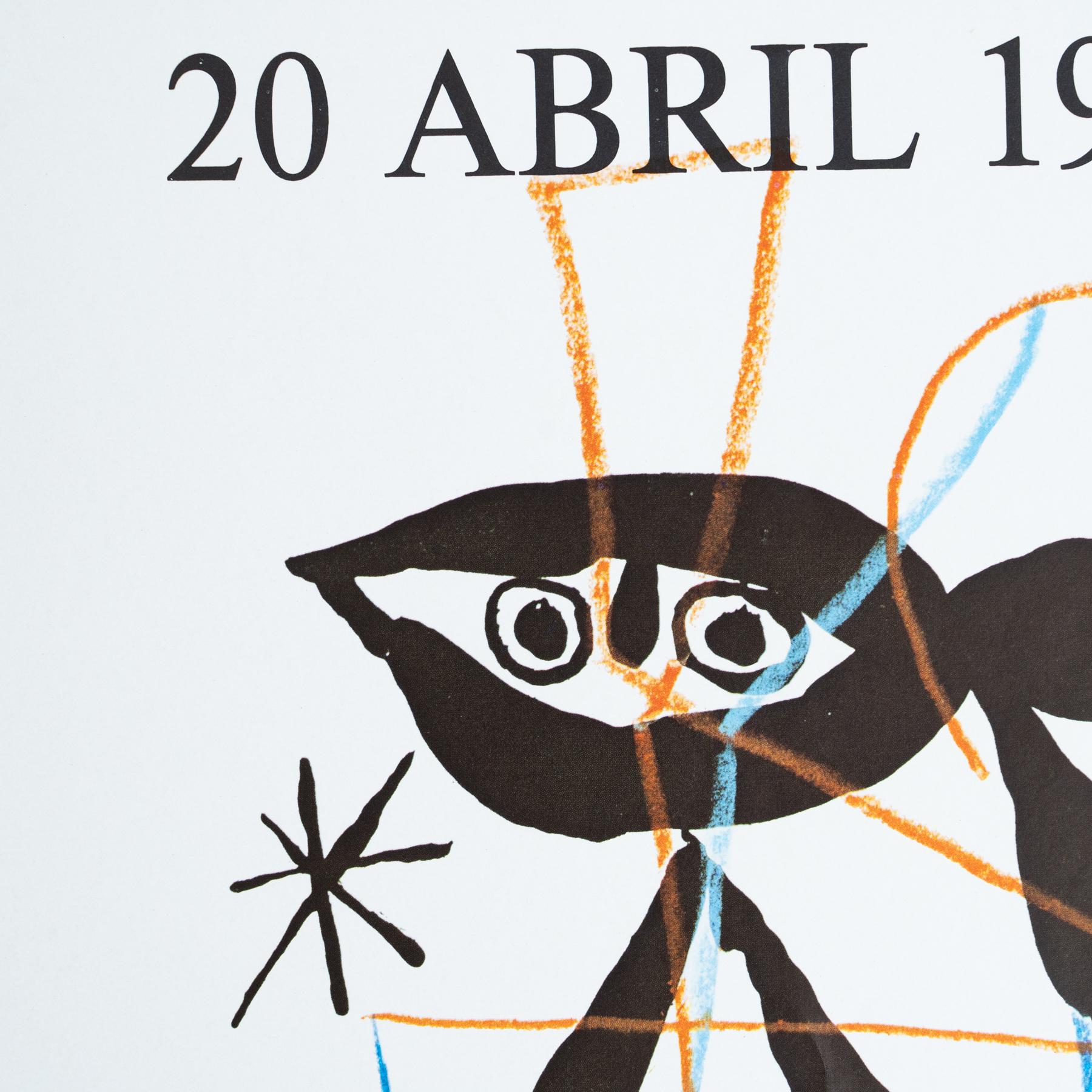 Original 1983 Exhibition Poster by Joan Miró – Sala Gaspar, Barcelona For Sale 3