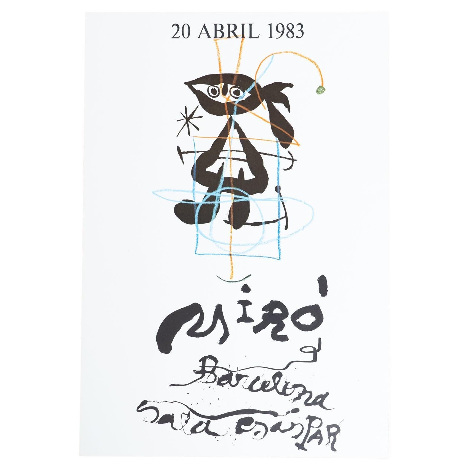Original-Ausstellungsplakat von Joan Miró von 1983 - Sala Gaspar, Barcelona