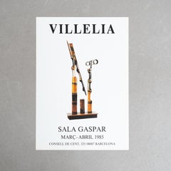 Original 1985 Exhibition Poster by Moisès Villèlia – Sala Gaspar, Barcelona