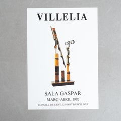 Original 1985 Exhibition Poster by Moisès Villèlia – Sala Gaspar, Barcelona