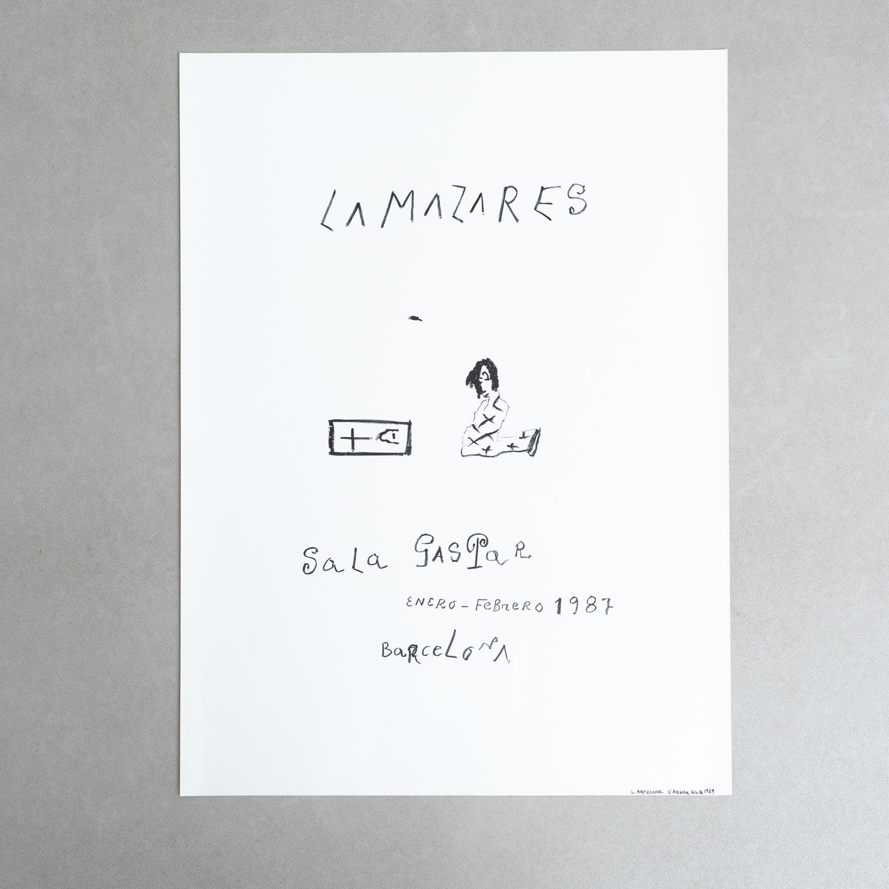Affiche originale de l'exposition de 1987 d'Antón Lamazares - Sala Gaspar, Barcelone

Artistics : Antón Lamazares

Exposition : Sala Gaspar, Barcelone

Année : 1987

Dimensions : 76 x 56 cm

Condit : Bon état vintage avec des marques et