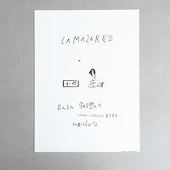 Original 1987 Exhibition Poster by Antón Lamazares – Sala Gaspar, Barcelona