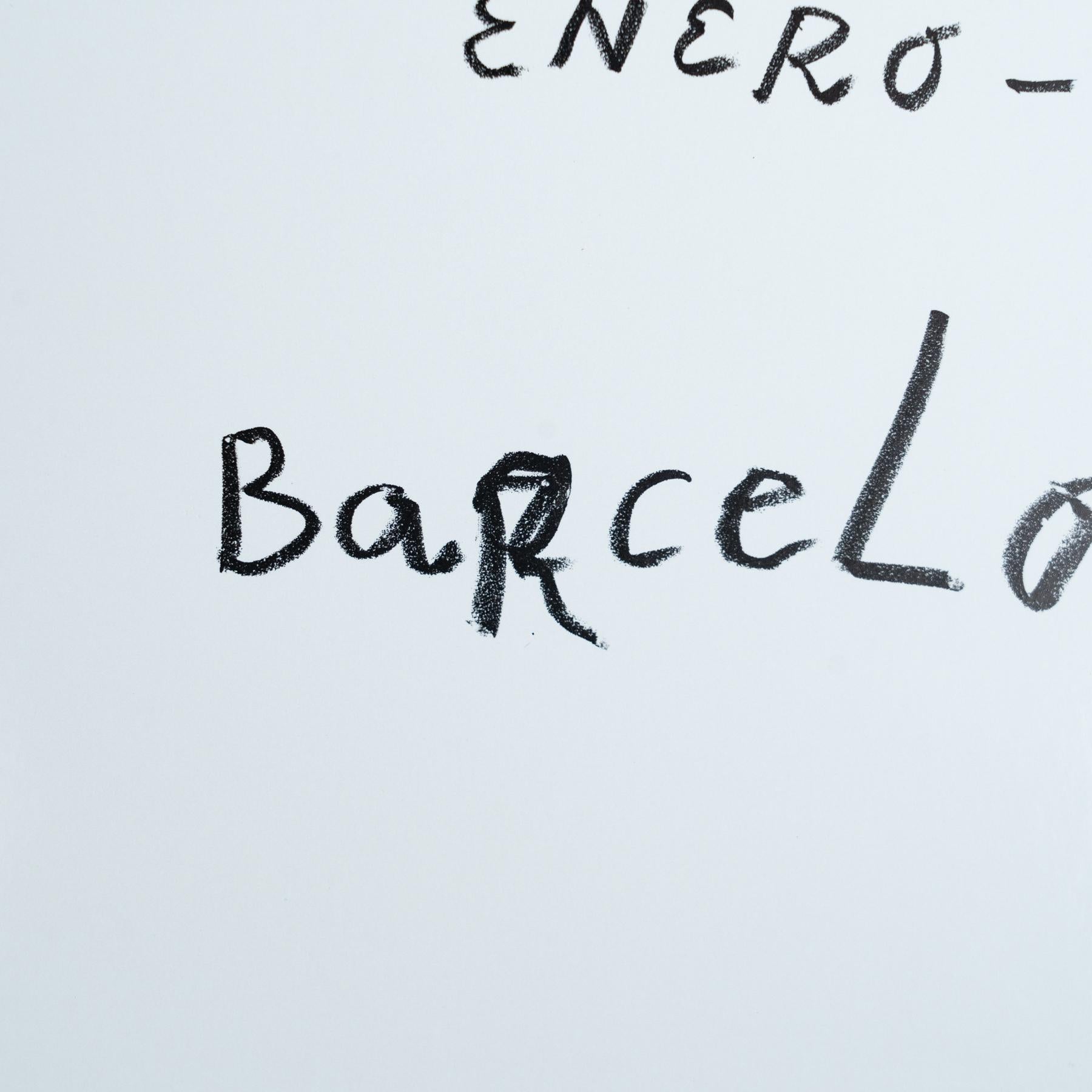Original 1987 Exhibition Poster by Antón Lamazares – Sala Gaspar, Barcelona For Sale 1