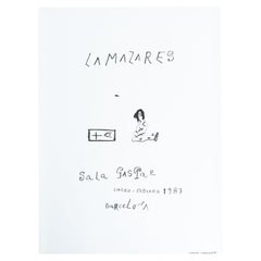 Original-Ausstellungsplakat von 1987 von Antón Lamazares - Sala Gaspar, Barcelona