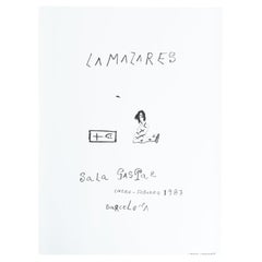 Original-Ausstellungsplakat von 1987 von Antón Lamazares - Sala Gaspar, Barcelona