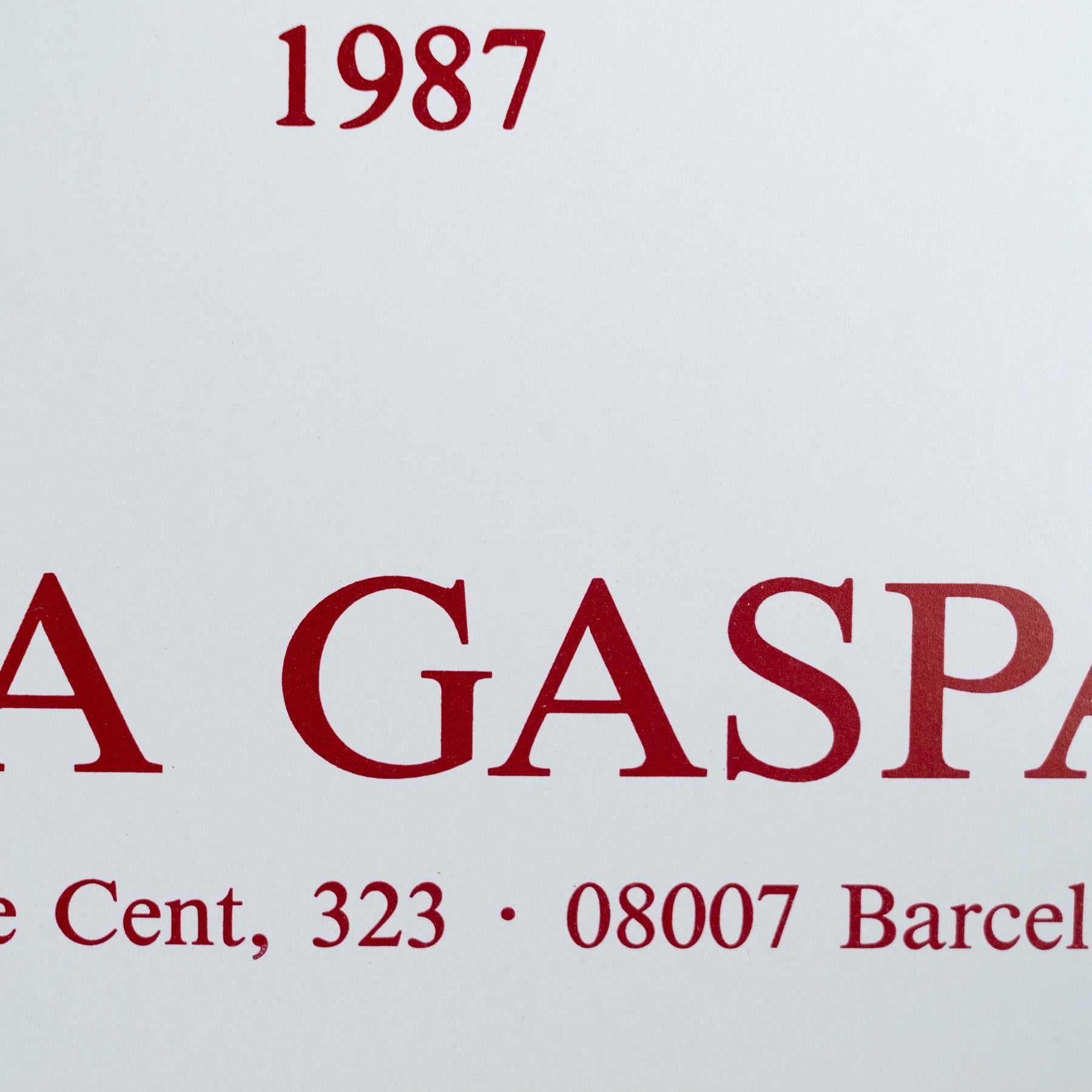 Affiche originale de l'exposition de 1987 de Moisès Villèlia - Sala Gaspar, Barcelone en vente 3