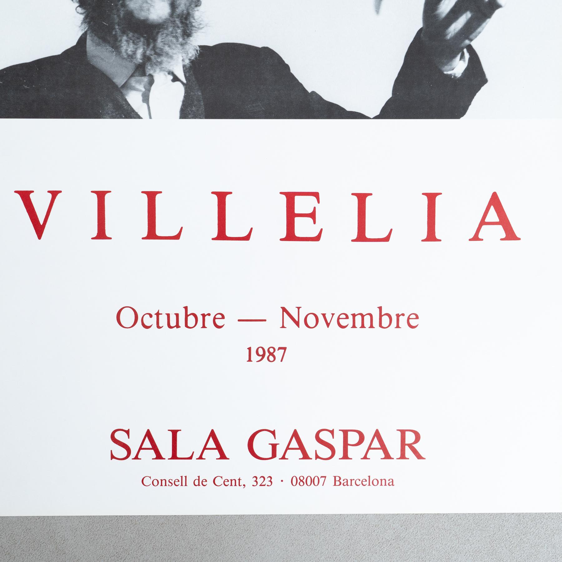 Espagnol Affiche originale de l'exposition de 1987 de Moisès Villèlia - Sala Gaspar, Barcelone en vente