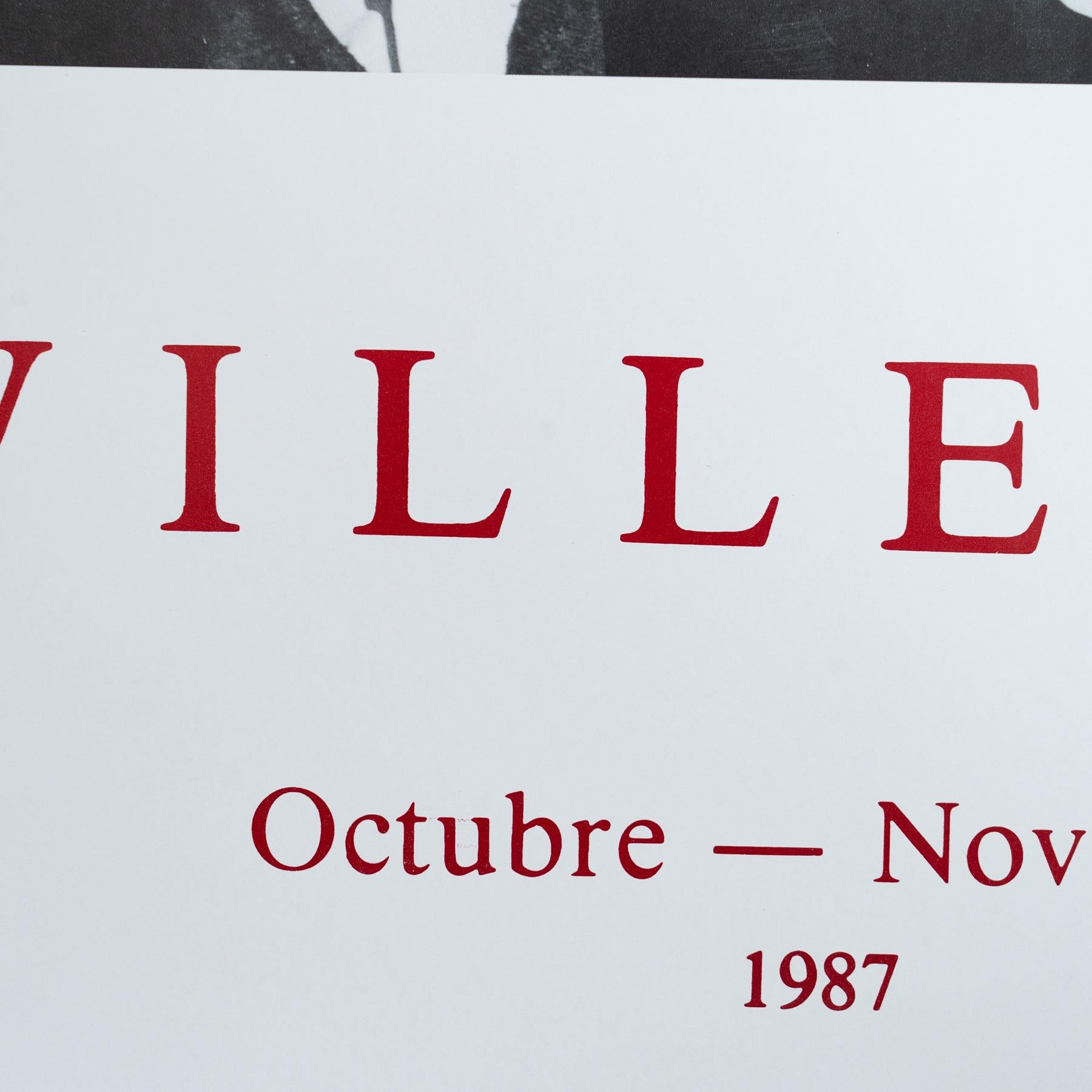 Papier Affiche originale de l'exposition de 1987 de Moisès Villèlia - Sala Gaspar, Barcelone en vente