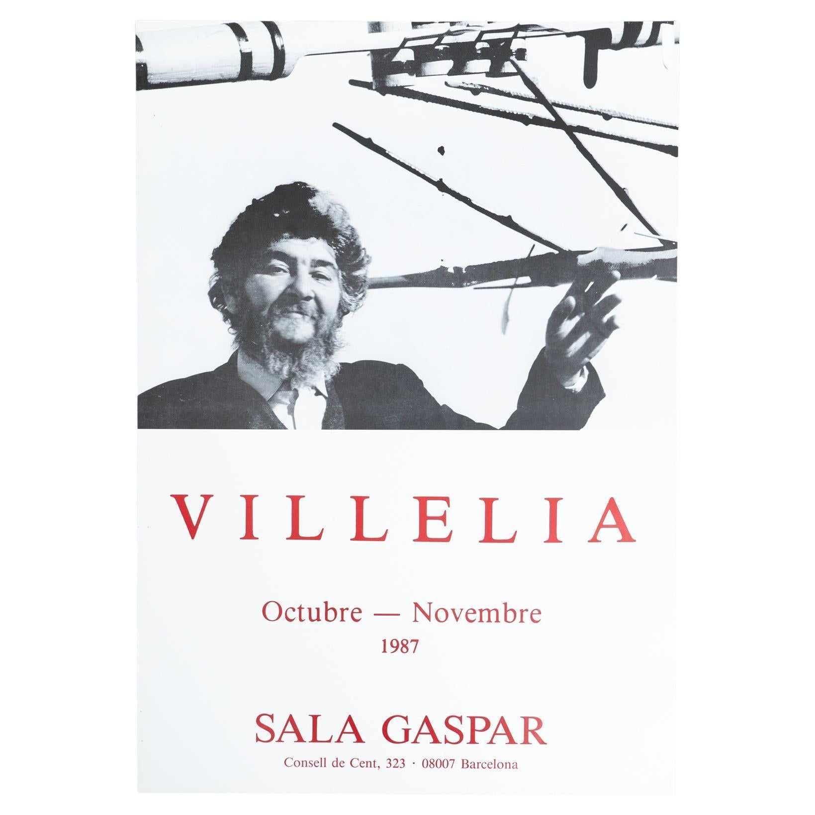 Cartel original de la exposición de Moisès Villèlia de 1987 - Sala Gaspar, Barcelona en venta