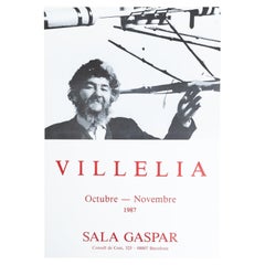 Poster originale della mostra di Moisès Villèlia del 1987 - Sala Gaspar, Barcellona