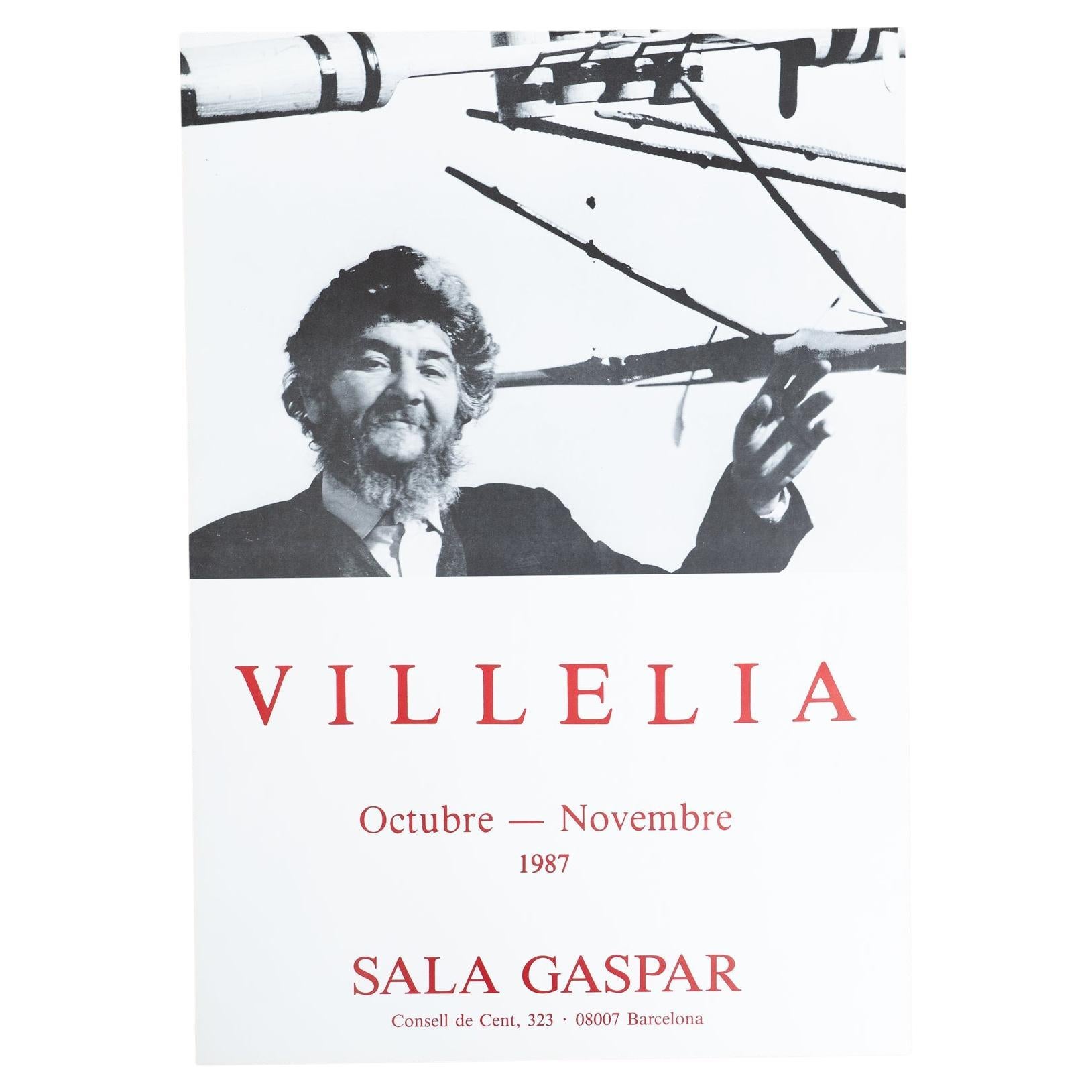 Cartel original de la exposición de Moisès Villèlia de 1987 - Sala Gaspar, Barcelona