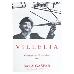 Cartel original de la exposición de Moisès Villèlia de 1987 - Sala Gaspar, Barcelona