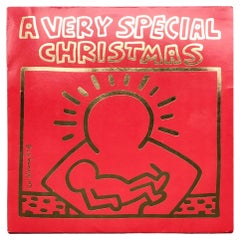 Vintage Original 1987 first pressing Vinyl Record Artwork by Keith Haring