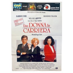 Poster originale del 1988 del film “Working Girl” per il cinema, versione italiana con Melanie Griffith