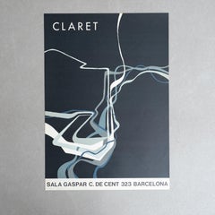 Original 1989 Exhibition Poster by Joan Claret – Sala Gaspar, Barcelona