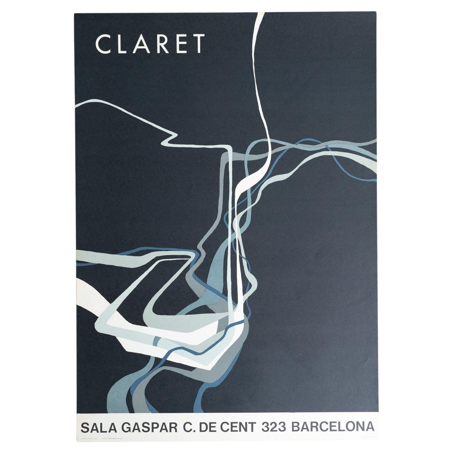 Original 1989 Exhibition Poster by Joan Claret – Sala Gaspar, Barcelona