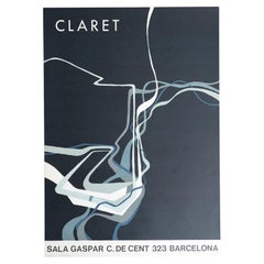 Original 1989 Exhibition Poster by Joan Claret – Sala Gaspar, Barcelona