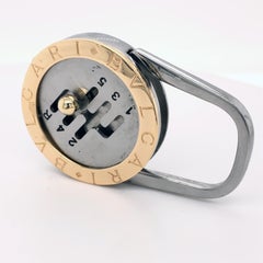 Original 1990 Bulgari Movable Ferrari Gear Shift Yellow Gold Steel Key Ring