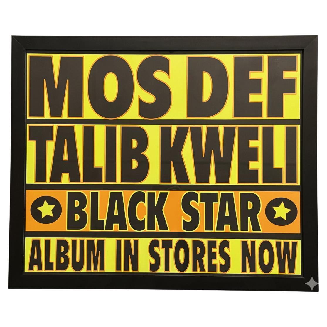 Poster promozionale originale del 1998 con cornice di Mos Def e Talib Kweli are Black Star in vendita